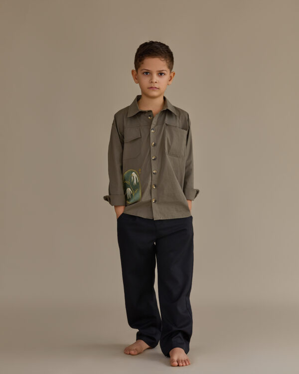 LS army green longsleeve shirt